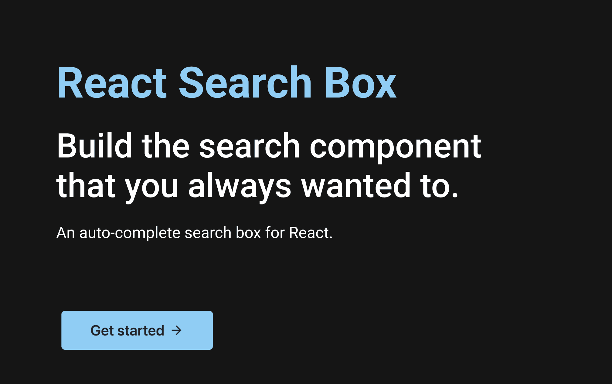 React Search Box
